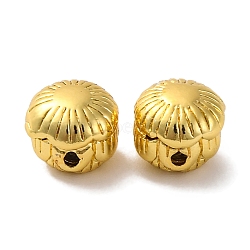 Acorn Shape Rack Plating Brass Bead, 3-Hole T-drilled Guru Beads, Lead Free & Cadmium Free, Long-Lasting Plated, Real 18K Gold Plated, 7x7x6mm, Hole: 1mm(KK-S406-02G-B)