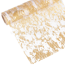 Polyester Table Runner Roll, Glitter Metallic Gold Thin Mesh Table Runner, for Party Wedding Home Decoration, Gold, 279mm, about 10m/roll(DIY-WH0304-053)