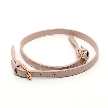 Adjustable PU Leather Bag Handles, with Zinc Alloy Clasps, for Bag Replacement Accessories, Blanched Almond, 78.2~78.3x1.45~1.55cm