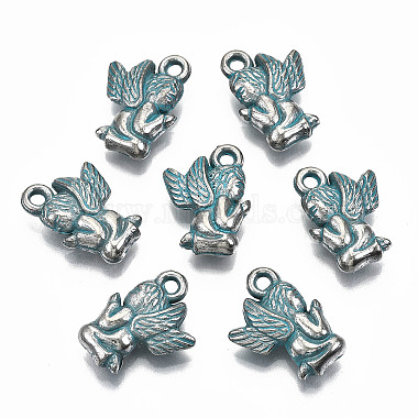 Turquoise Angel & Fairy Plastic Pendants