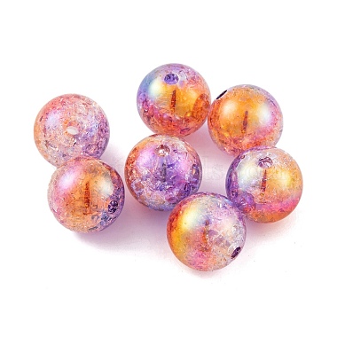 Orange Round Acrylic Beads