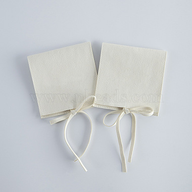 Floral White Square Microfiber Bags