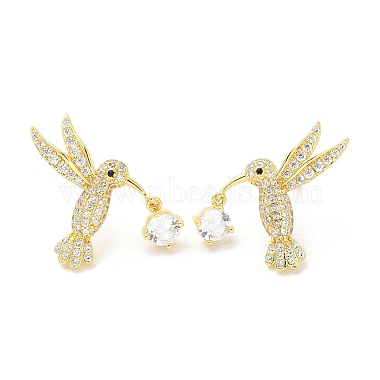 Clear Bird Cubic Zirconia Stud Earrings