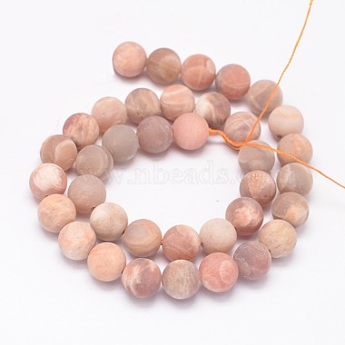 Rondes sunstone naturelle perles brins(G-K068-29-10mm)-2
