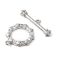 Brass Pave Clear Cubic Zirconia Toggle Clasps(KK-P234-87P)-3