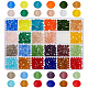 Pandahall Elite 960pcs 24 couleurs perles de verre transparentes(EGLA-PH0001-41)-1