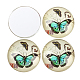 Mariposa medio vidrio impreso cabuchones redondo / domo(GGLA-N004-25mm-C)-3