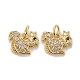 Autumn Theme Brass Micro Pave Clear & Black Cubic Zirconia Charms(KK-Z024-02G)-1