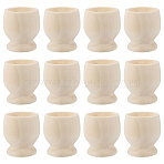 12Pcs Unfinished Wood Cup, for Home Display Decorations, Bisque, 43x45mm, Inner Diameter: 32mm(WOOD-CA0001-87A)