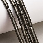 Natural Gold Pyrite/Golden Pyrite Beads Strands, Column, 13x4~4.5mm, Hole: 1.2mm, about 15pcs/strand, 7.72''(19.6cm)(G-F833-G01-01)
