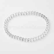 Natural Crystal Round Bead Stretch Bracelets, 54.5mm, Bead: 4~5mm(BJEW-L594-B07)