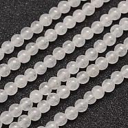 Natural Malaysia Jade Bead Strands, Round, 4mm, Hole: 0.8mm, about 92pcs/strand, 15 inch(G-A146-4mm-A29)