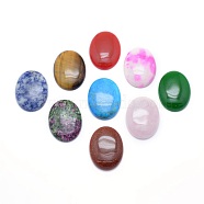 Natural & Synthetic Mixed Stone Cabochons, Oval, 40x30x7.5~8mm(X-G-P393-I)