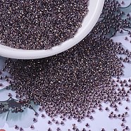 MIYUKI Round Rocailles Beads, Japanese Seed Beads, (RR3206) Magic Copper Plum Lined Crystal, 11/0, 2x1.3mm, Hole: 0.8mm, about 1111pcs/10g(X-SEED-G007-RR3206)