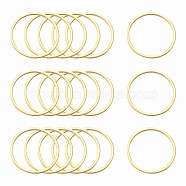 Ion Plating(IP) 304 Stainless Steel Linking Ring, Nickel Free, Round Ring, Golden, 20x0.8mm(STAS-S079-13-B04-NF)