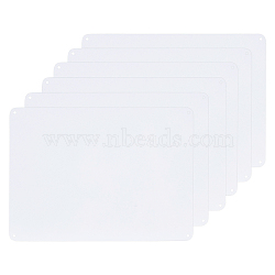 Globleland Plastic Blank Sheets, for DIY Projects, White, 25x18x0.08cm, Hole: 4mm(AJEW-GL0001-06)