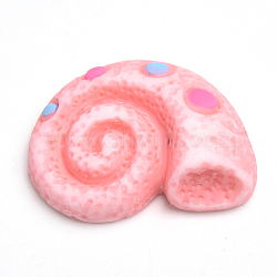 Resin Cabochons, Shell Shape, Pink, 21x28x8mm(CRES-Q196-19C)