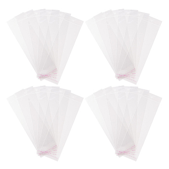 OPP Cellophane Bags, Rectangle, Clear, 24x7cm, Hole: 0.8cm