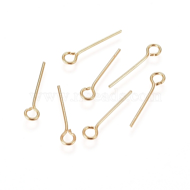 1.6cm Golden Stainless Steel Eye Pins