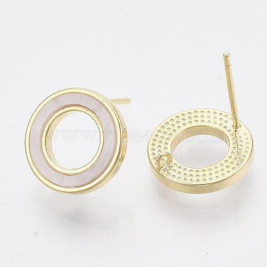 Brass Stud Earring Findings(X-KK-T054-44G-NF)-2