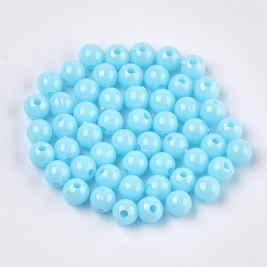 6mm LightBlue Round Plastic Beads