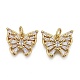 Brass Micro Pave Clear Cubic Zirconia Charms(KK-F821-15)-2