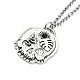 Skull Rhinestone Pendant Necklaces with Rolo Chains(NJEW-F309-06)-1