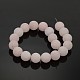 Chapelets de perles rondes en quartz rose mat naturel(G-M272-06-8mm)-2
