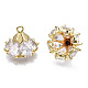 Brass Inlaid Clear Cubic Zirconia Charms(ZIRC-S069-001G)-2