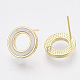 Brass Stud Earring Findings(X-KK-T054-44G-NF)-2