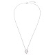 TINYSAND 925 Sterling Silver Cube Pearl Pendant Necklaces(TS-N266-S)-4