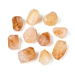 Natural Yellow Hematoid Quartz/Golden Healer Quartz Beads, Nuggets, Faceted, 12.5~24.5x11.5~20.5x9.5~16mm, Hole: 1~1.4mm(G-N360-11A-03)