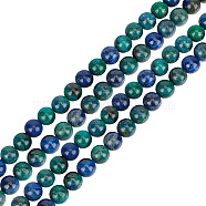 2 Strands Natural Chrysocolla and Lapis Lazuli Beads Strands, Round, Dyed, 8mm, Hole: 1mm, about 48pcs/strand, 15.7 inch(G-GO0001-38A)