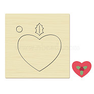 Wood Cutting Dies, with Steel, for DIY Scrapbooking/Photo Album, Decorative Embossing DIY Paper Card, Heart Pattern, 10x10cm(DIY-WH0178-070)
