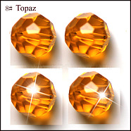 Imitation Austrian Crystal Beads, Grade AAA, Faceted(32 Facets), Round, Orange, 8mm, Hole: 0.9~1.4mm(SWAR-F021-8mm-248)