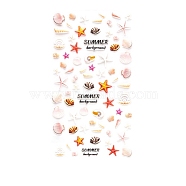 Valentine's Day 5D Nail Art Sticker Decals, Self Adhesive Beach Theme Pattern Carving Design Nail Applique Decoration for Women Girls, Starfish Pattern, 105x60mm(MRMJ-R109-Z-D4384)