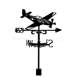 Orangutan Iron Wind Direction Indicator, Weathervane for Outdoor Garden Wind Measuring Tool, Airplane, 265x358mm(AJEW-WH0265-036)