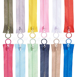 Garment Accessories, Nylon Zipper, Zip-fastener Component, Mixed Color, 280x28x2.5mm, 36pcs/set(FIND-BC0001-18)