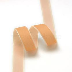 5/8 inch Single Face Velvet Ribbon, Sandy Brown, 5/8 inch(15.9mm), about 25yards/roll(22.86m/roll)(OCOR-R019-15.9mm-033)