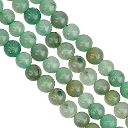 2 Strands Natural Green Aventurine Beads Strands, Round, 6~6.5mm, Hole: 1mm, about 63pcs/strand, 15.5 inch(39.37cm)(G-GO0001-29A)