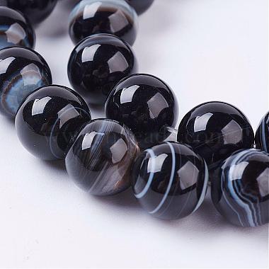 Natural Black Agate Beads Strands(G-K173-06-4mm)-2