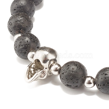 Adjustable Skull Braided Bead Bracelets(BJEW-JB07497-01)-5