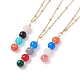 Natural White Jade Beads Pendants Necklace for Women(NJEW-JN03762)-1