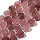 perles fraise naturelle de quartz brins(G-P534-A03-01)-1