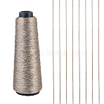 Polyester & Metallic Wrapped Core Cord, for Gift Wrapping Making, Round, Moccasin, 0.8mm, about 100g/roll(OCOR-TAC0015-31C)