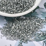 MIYUKI Delica Beads, Cylinder, Japanese Seed Beads, 11/0, (DB1817) Dyed Smoke Gray Silk Satin, 1.3x1.6mm, Hole: 0.8mm, about 10000pcs/bag, 50g/bag(SEED-X0054-DB1817)
