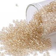 TOHO Round Seed Beads, Japanese Seed Beads, (629) Pale Honey Luster, 11/0, 2.2mm, Hole: 0.8mm, about 1110pcs/10g(X-SEED-TR11-0629)