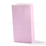 Rectangle Kraft Paper Bags, None Handles, Gift Bags, Pearl Pink, 9.1x5.8x17.9cm(CARB-K002-01A-05)