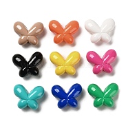 Baking Paint Acrylic Beads, Butterfly, Mixed Color, 21.5x27.5x13mm, Hole: 3mm(MACR-M036-11)