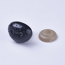 Plastic Dog Noses Crafts, For DIY Doll Toys Accessories, Black, 18.5mm, Pin: 4.6~6mm(DIY-TAC0006-04A)